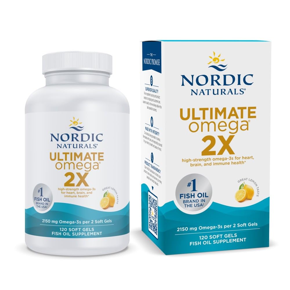 Nordic Naturals Ultimate Omega 2X Lemon bottle front