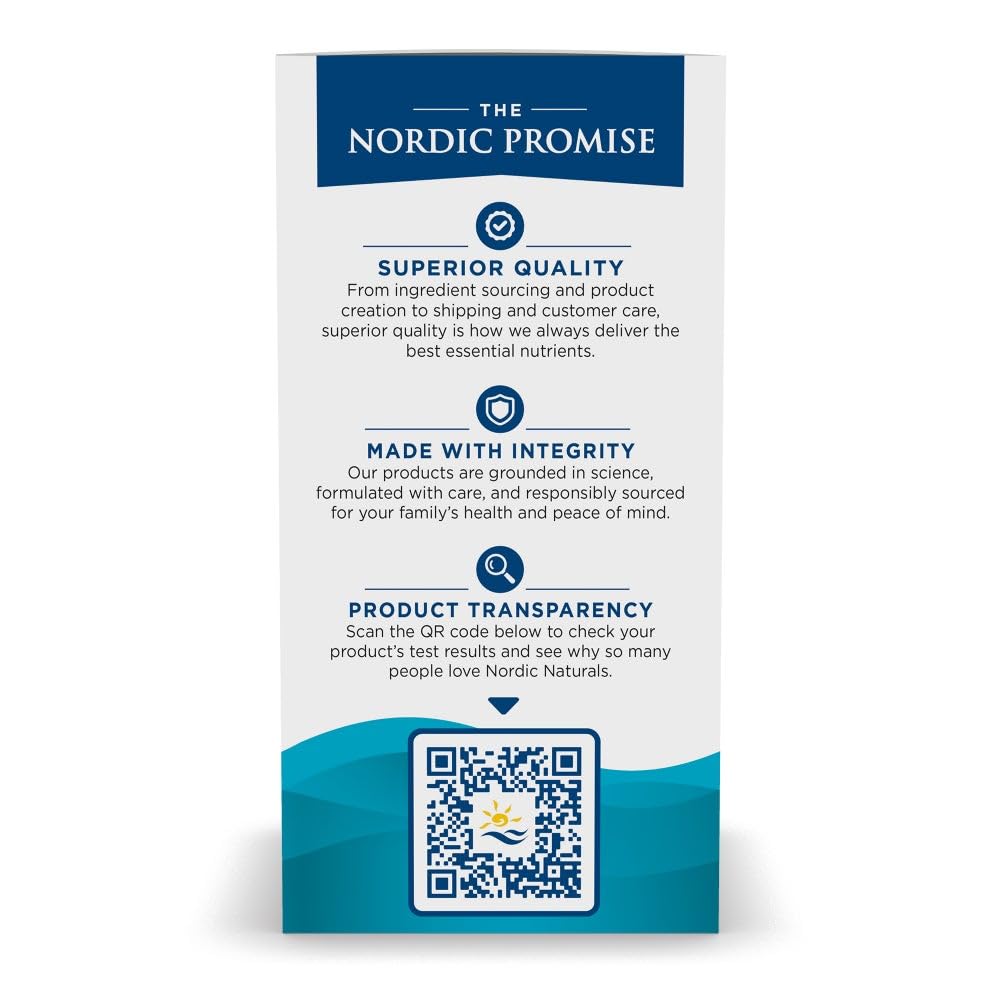 Purity and third-party testing imagery for Nordic Naturals product
