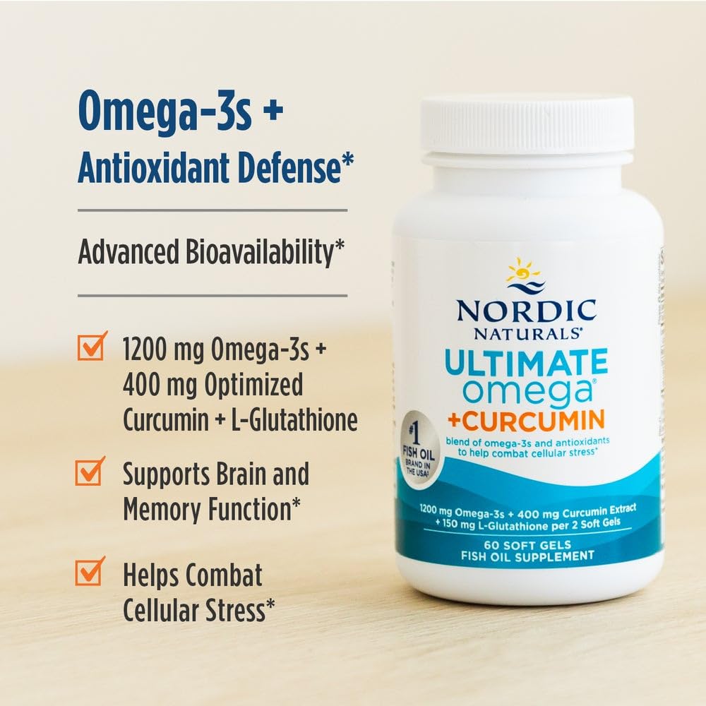 Packaging box of Nordic Naturals Omega Curcumin displayed on a surface