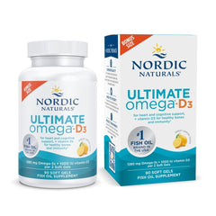 Nordic Naturals Ultimate Omega-D3 Lemon bottle front view
