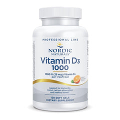 Nordic Naturals Pro Vitamin D3 1000 Orange bottle and packaging – Front view