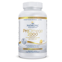 Nordic Naturals ProOmega 2000 lemon bottle may support heart and brain health.
