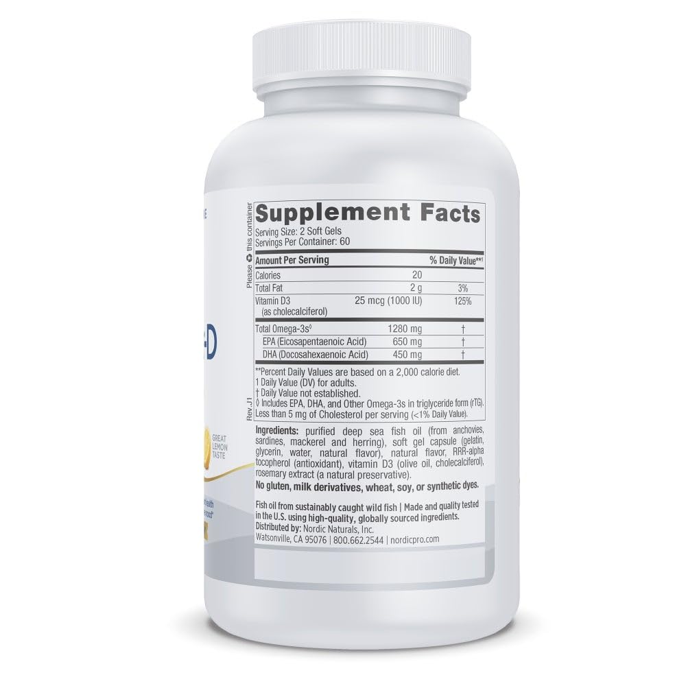Label highlighting omega-3 (EPA & DHA) content