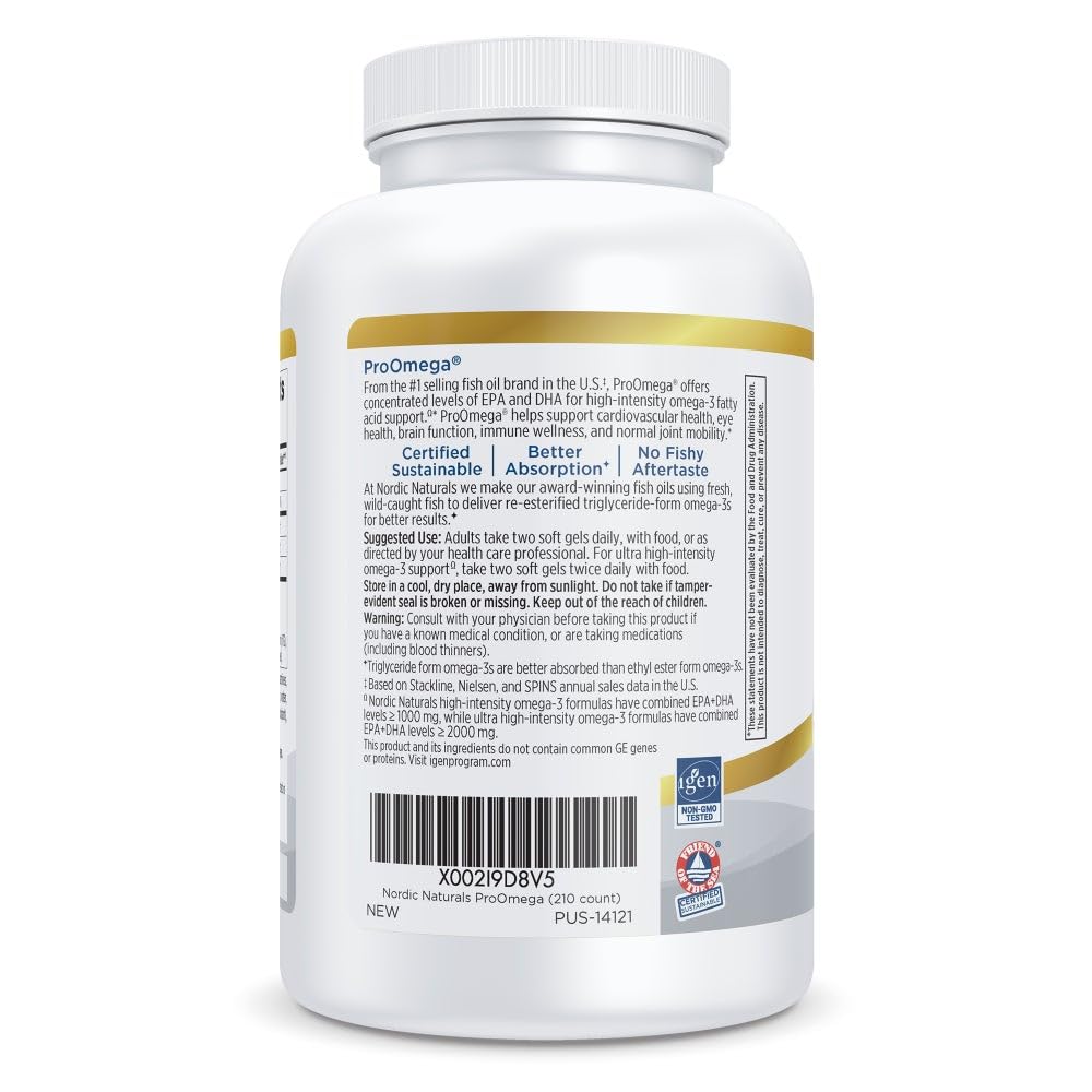Packaging side view of Nordic Naturals ProOmega Lemon