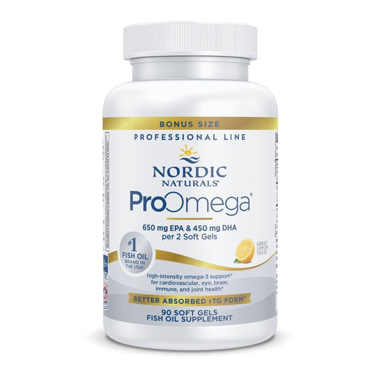 Front view of Nordic Naturals ProOmega Lemon bottle