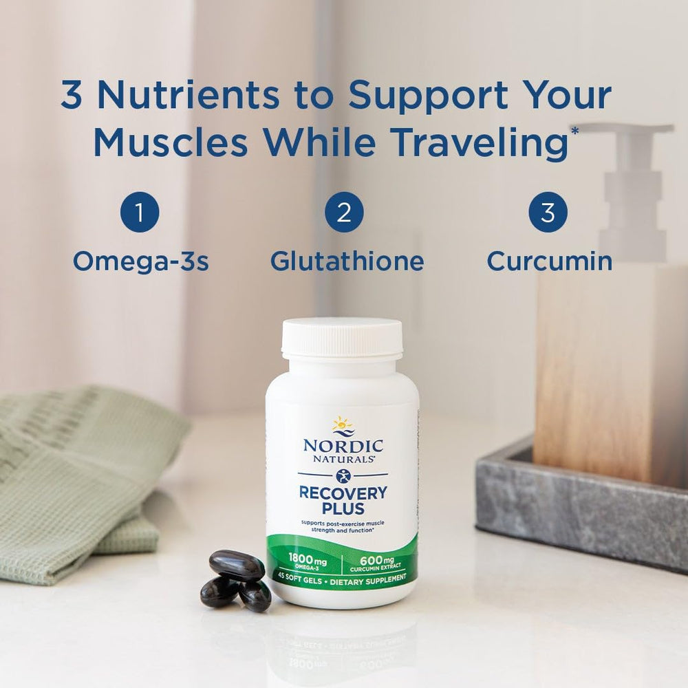 Close-up of soft gels from Nordic Naturals Recovery Plus Unflavored
