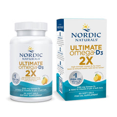 Nordic Naturals Ultimate Omega 2X lemon bottle for daily omega-3 support