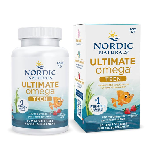 Nordic Naturals Ultimate Omega 2X Teen Strawberry 60 Mini Soft Gels