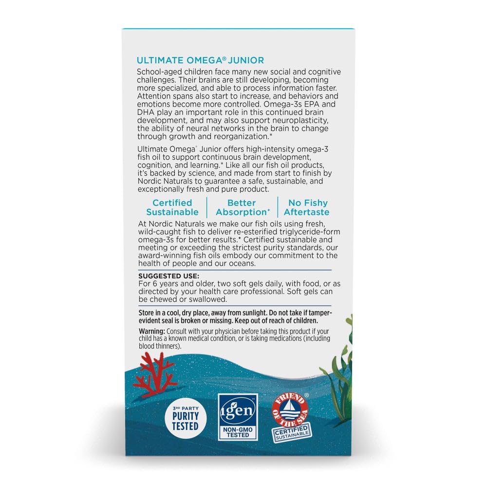 Front view of Nordic Naturals Ultimate Omega Jr Strawberry packaging