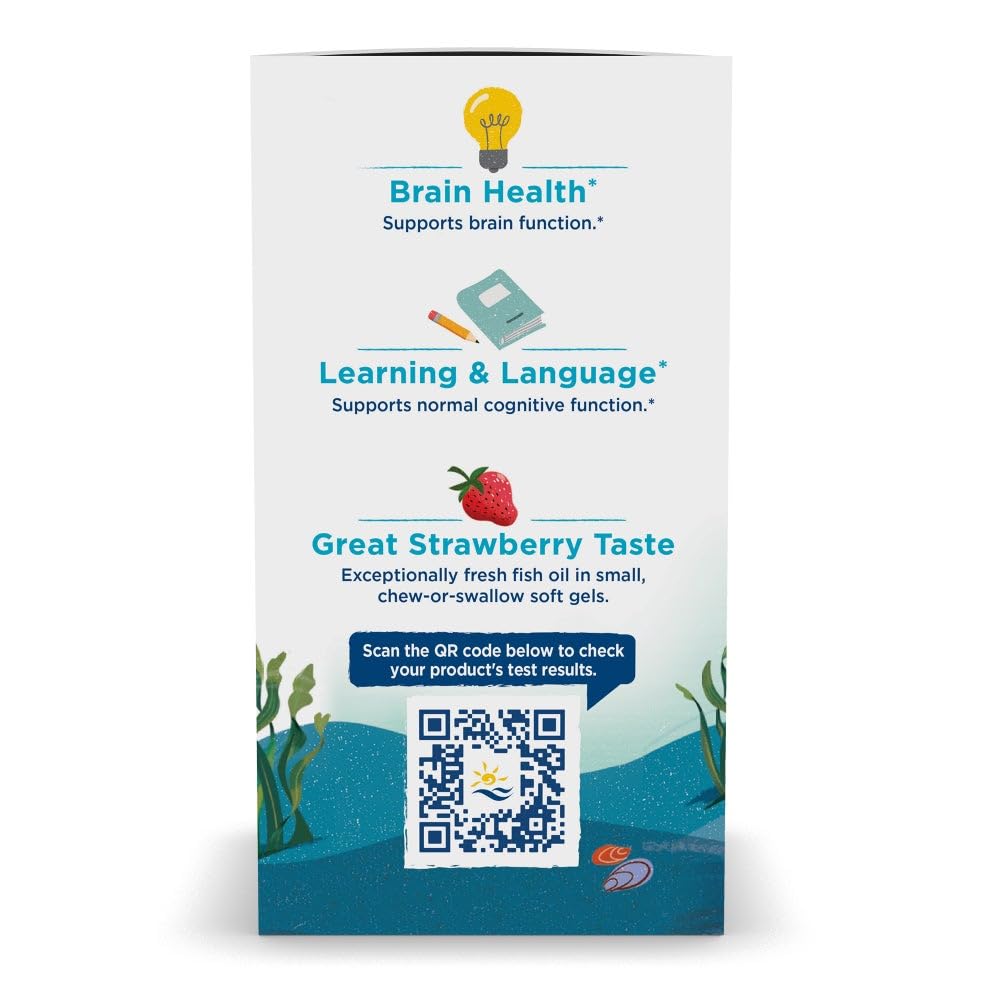 Non-GMO and purity badges for Nordic Naturals Omega Jr.