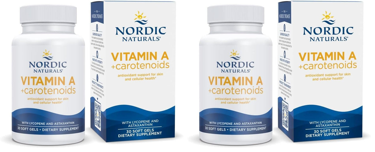 Nordic Naturals Vitamin A + Carotenoids bottle with 30 soft gels