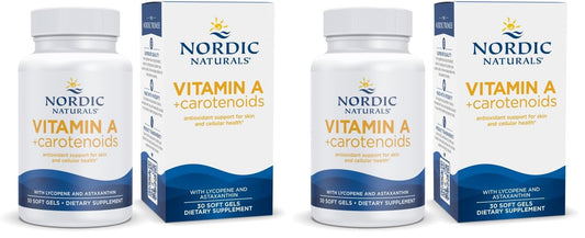 Nordic Naturals Vitamin A + Carotenoids bottle with 30 soft gels