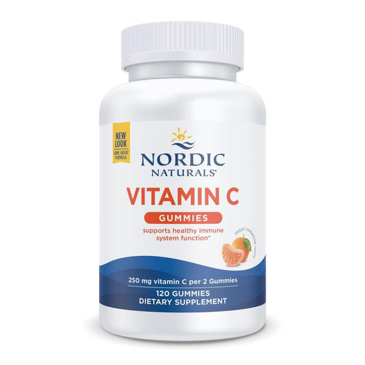 Nordic Naturals Vitamin C Gummies Tart Tangerine bottle - 120 gummies