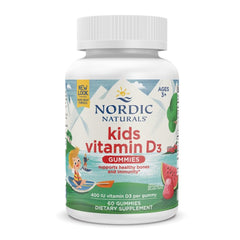 Nordic Naturals Vitamin D3 Gummies Kids bottle with Wild Watermelon Splash label
