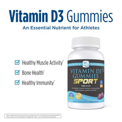 Close-up of Nordic Naturals Vitamin D3 Gummies Sport bottle