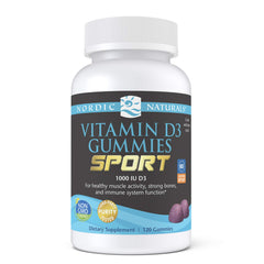 Nordic Naturals Vitamin D3 Gummies Sport Wild Berry bottle with label