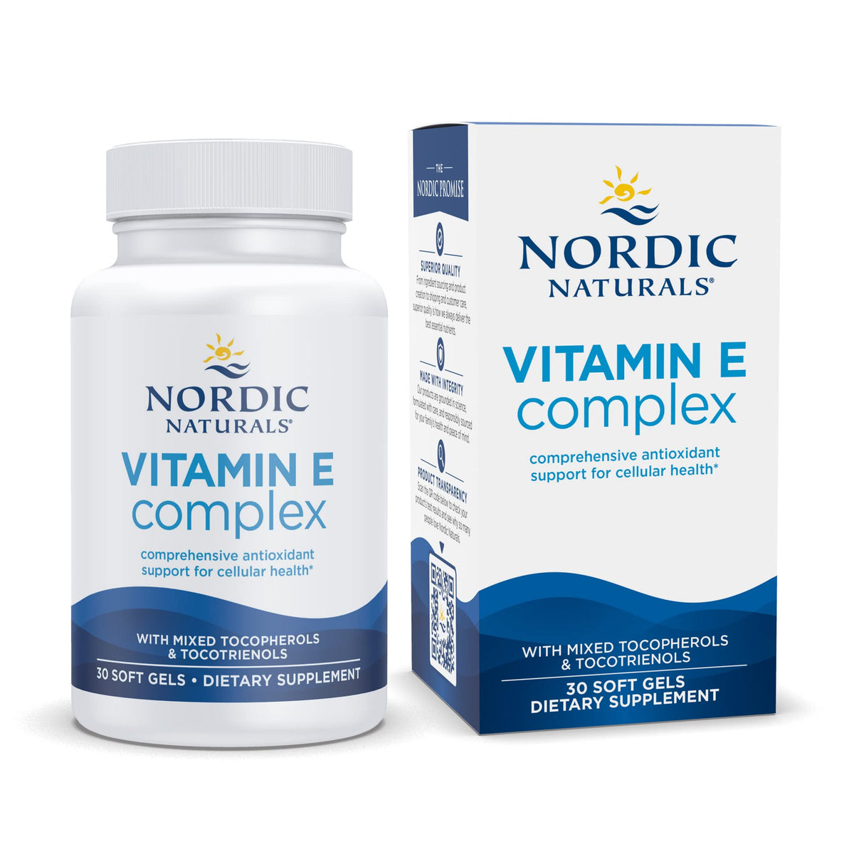 Nordic Naturals Vitamin E Complex bottle front – unflavored