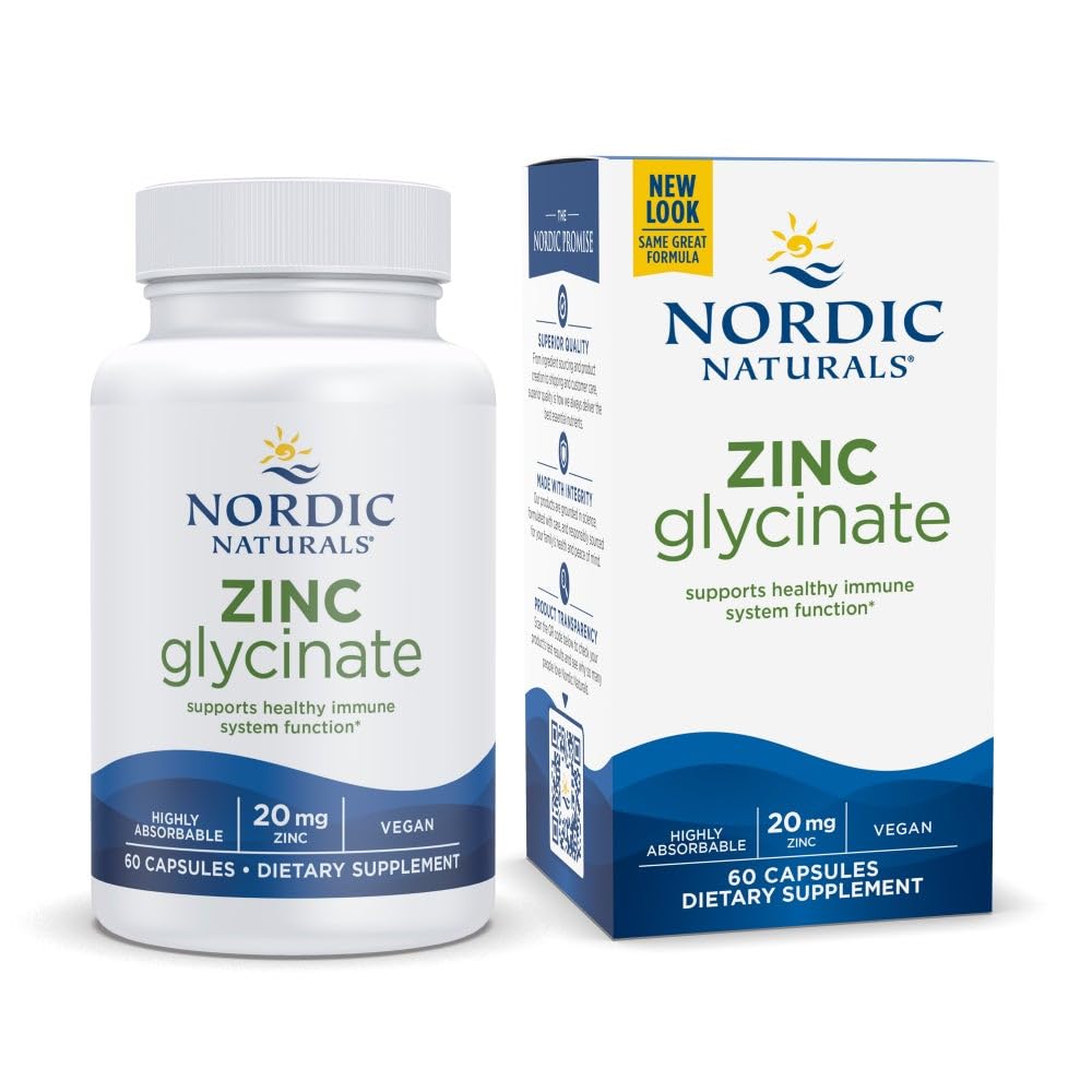 Front view of Nordic Naturals Zinc Glycinate bottle