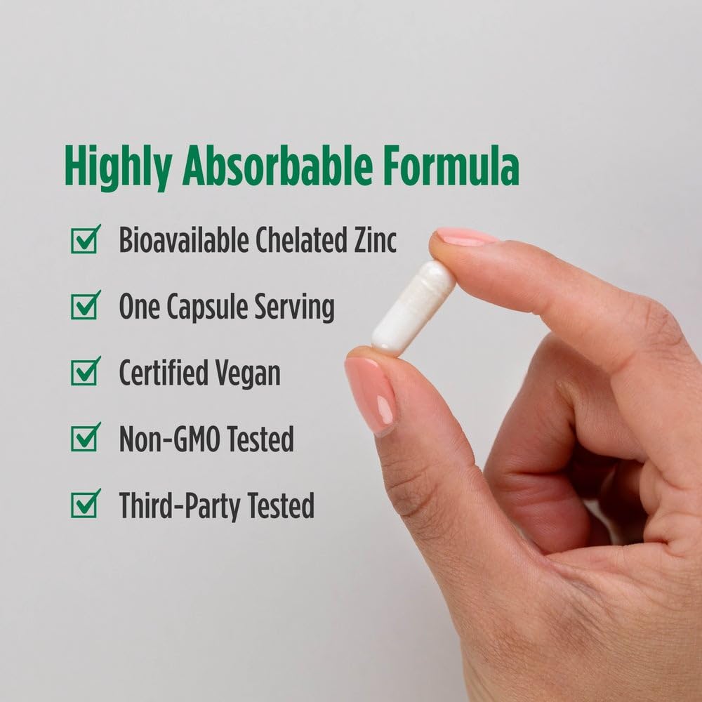 Close-up illustration of chelated zinc glycinate