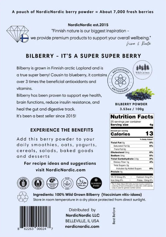 Close-up of NordicNordic Bilberry Powder texture