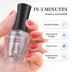 Norico remover waiting 3–5 minutes for efficient removal.