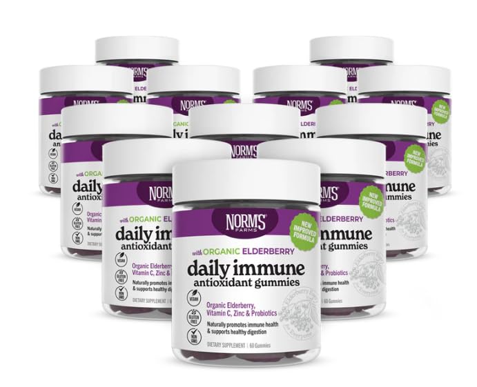 Front and back of the package showing 60 gummies