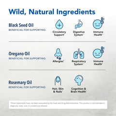 Ingredient list for North American Herb & Spice Black Seed Oil