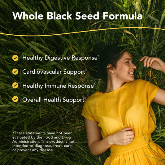 Close-up of Black Seed Plus label showing 90 VCaps