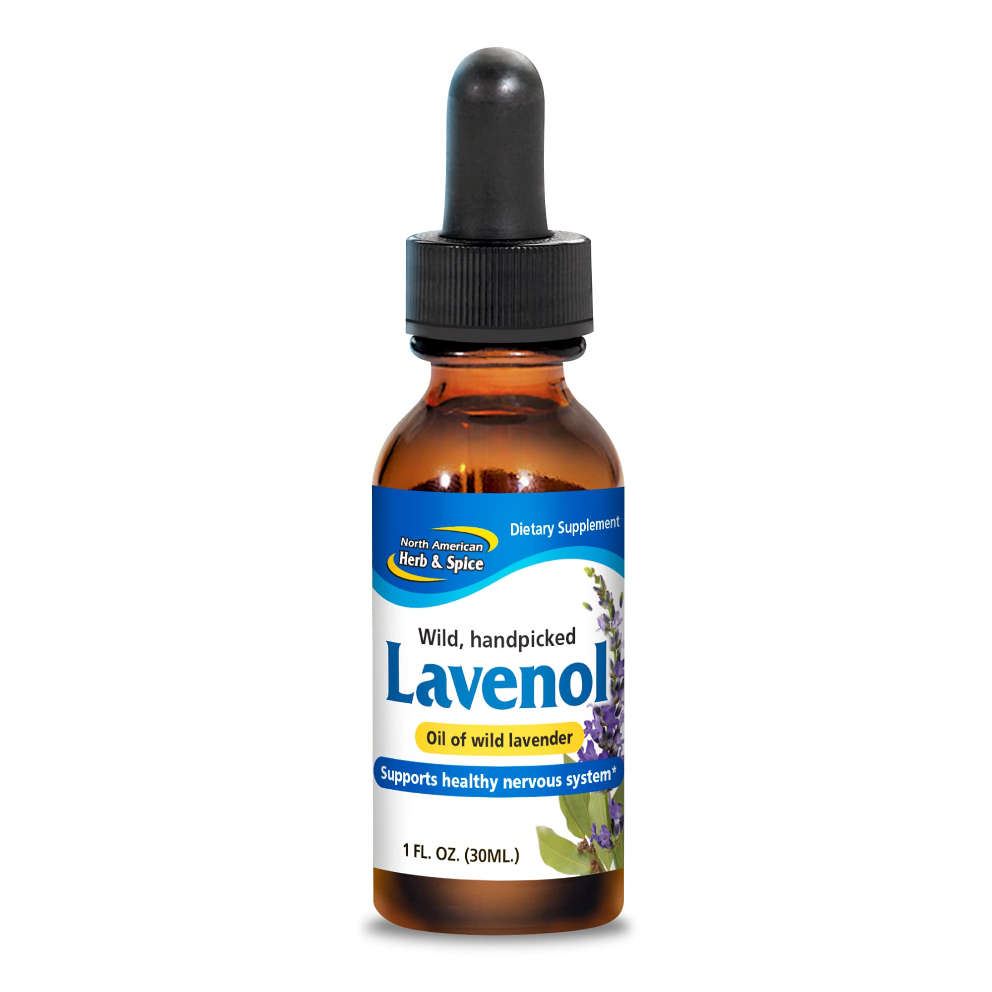 North American Herb & Spice Lavenol 1oz bottle ready for aromatherapy use