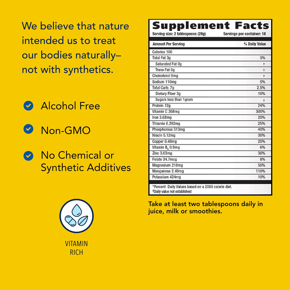 Serving size and 5 servings per bottle