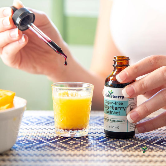 2 oz bottle with sugar-free elderberry glycerite