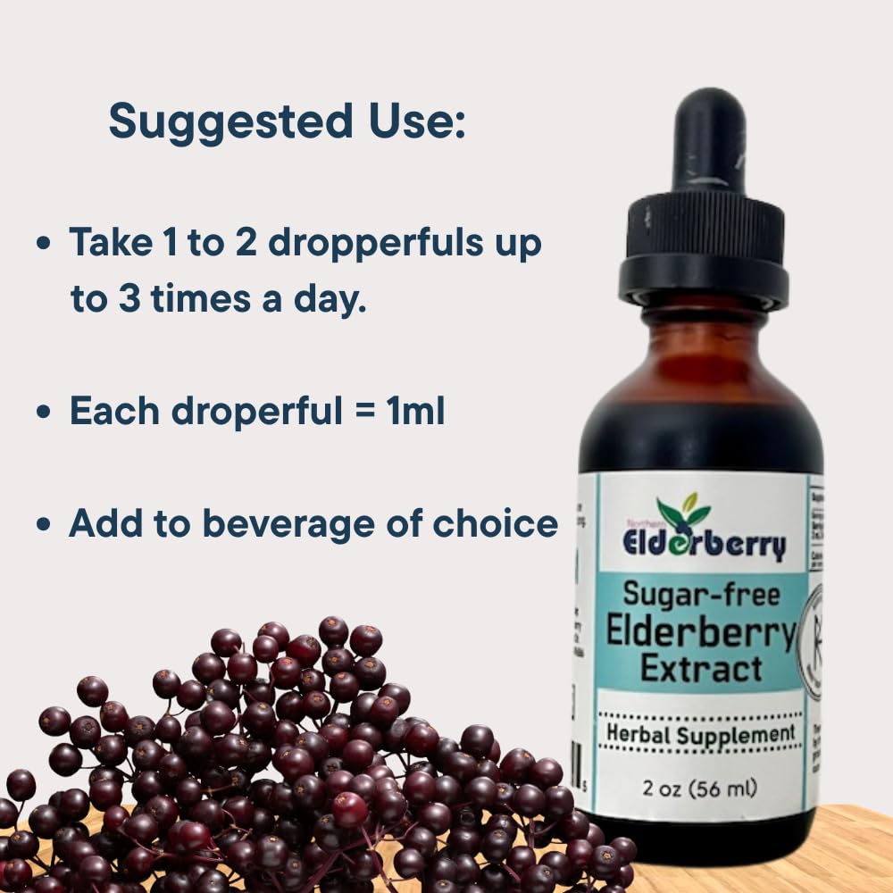 Alcohol-free elderberry extract bottle
