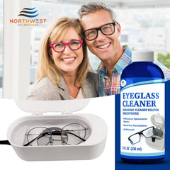 Highly concentrated ultrasonic eyeglass cleaner formula
