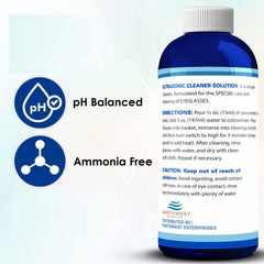pH-balanced, ammonia-free eyeglass cleaner