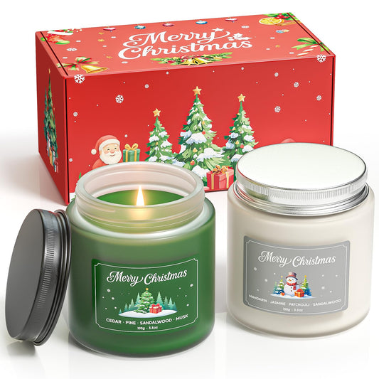 NORVENCE Christmas Candles Gift Set box