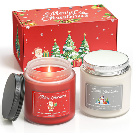 NORVENCE Christmas Candles Gift Set in festive packaging