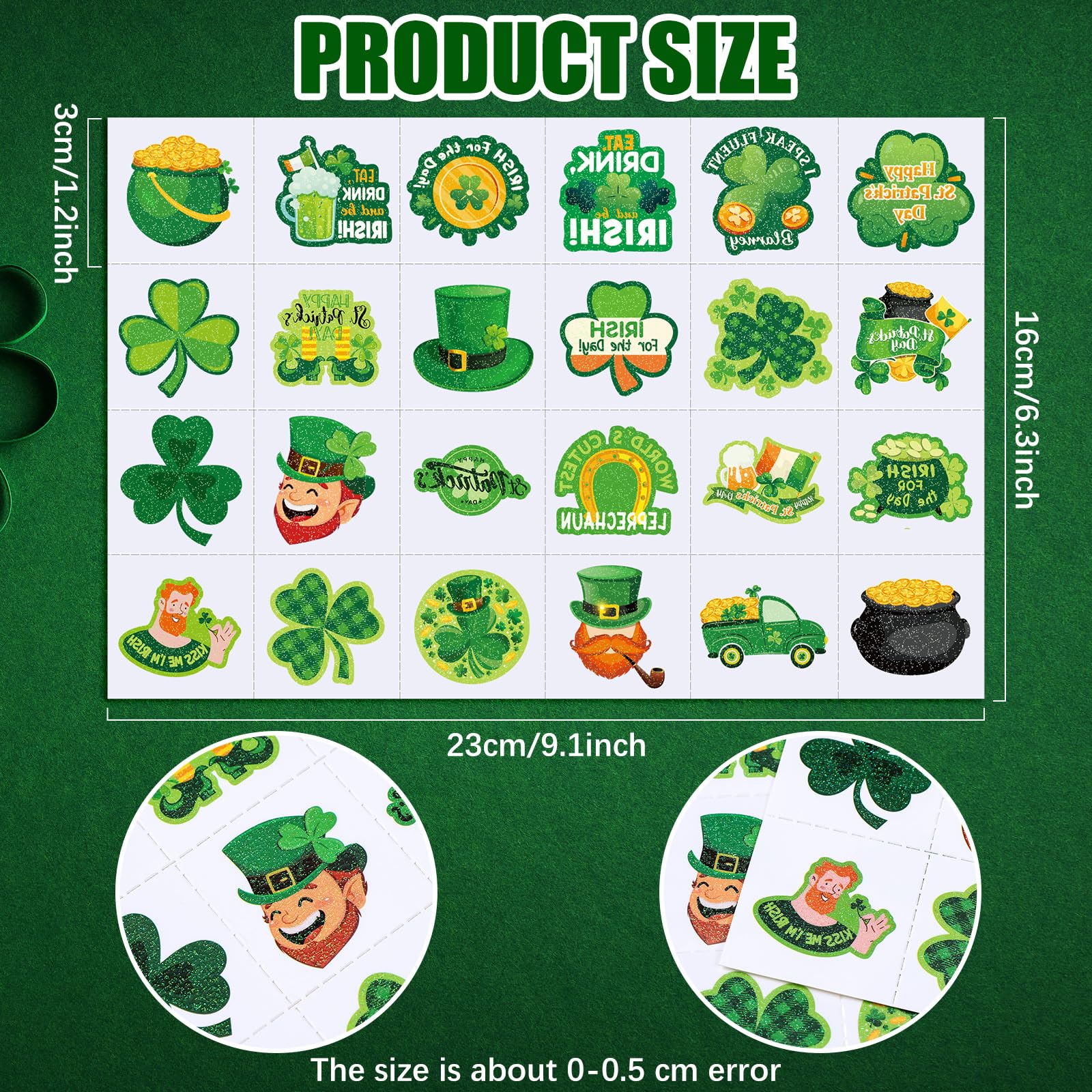 Nosiny glitter tattoos sheet 02 shows gold coins for playful parade accents
