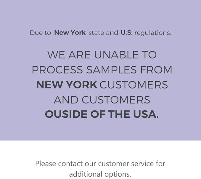 Notice: test not available to New York residents