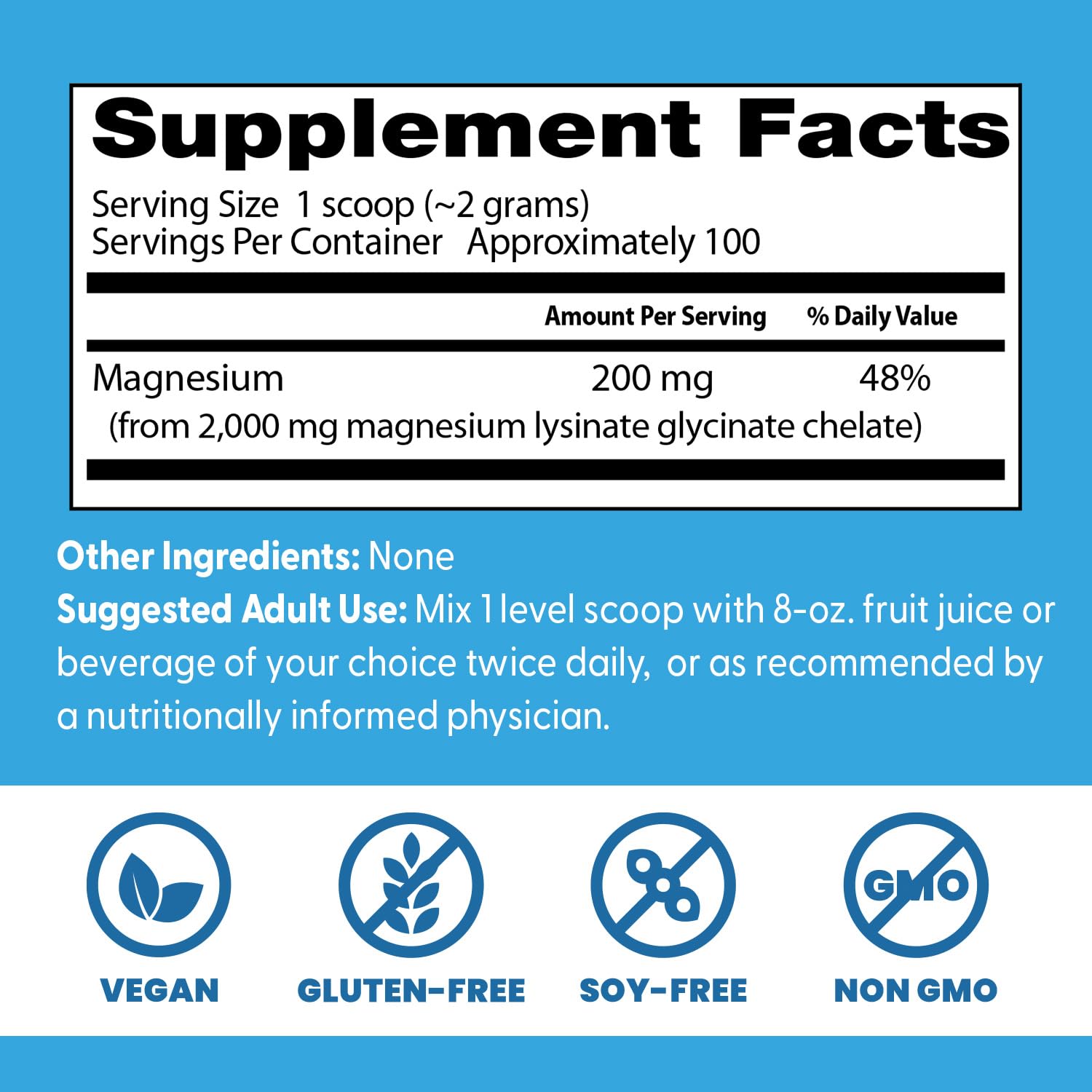 Not buffered formula claim on product