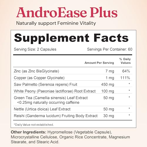 Nourished AndroEase Plus capsules-on-shelf demonstrating convenient daily use