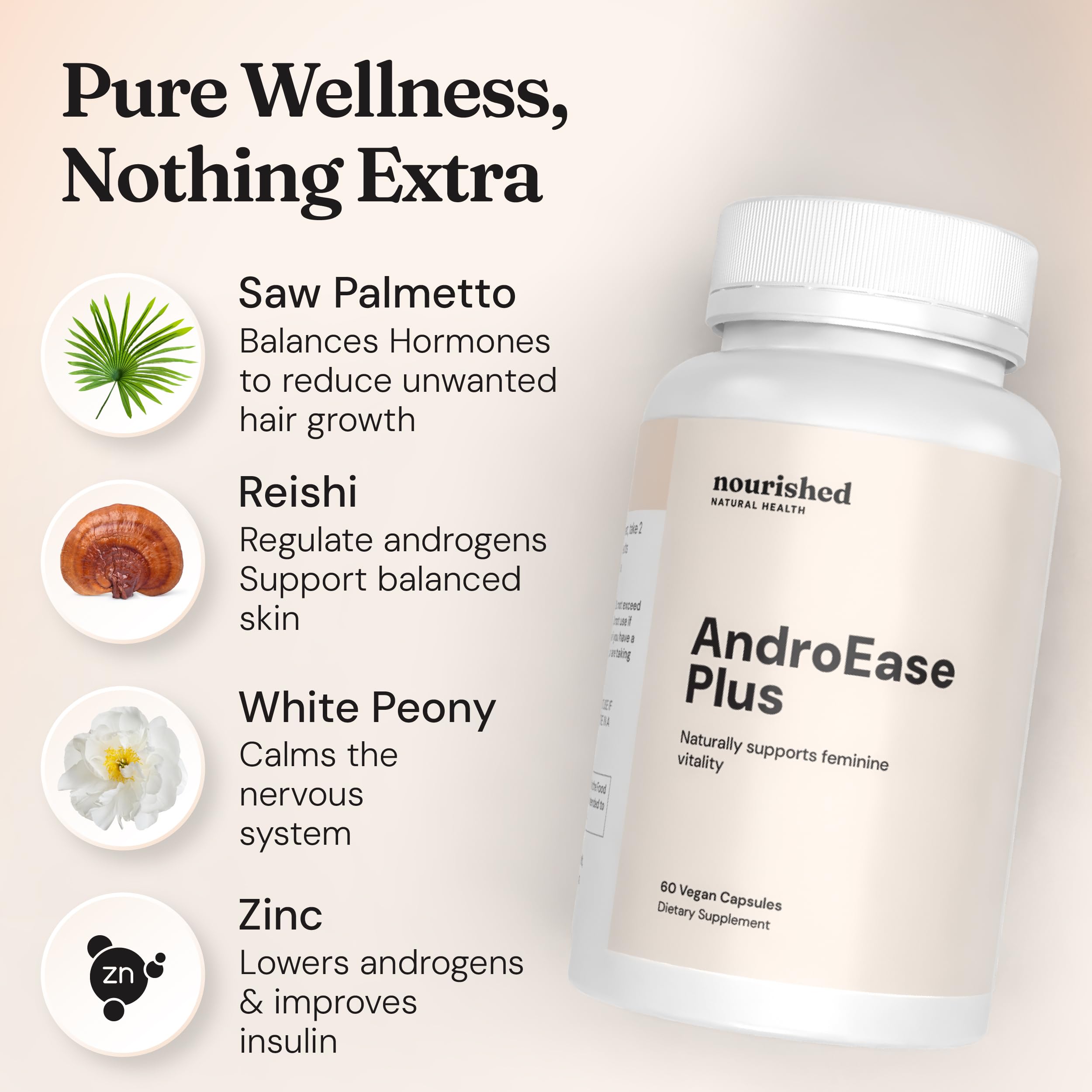 Nourished AndroEase Plus ingredient-green-tea-leaf signaling antioxidant support