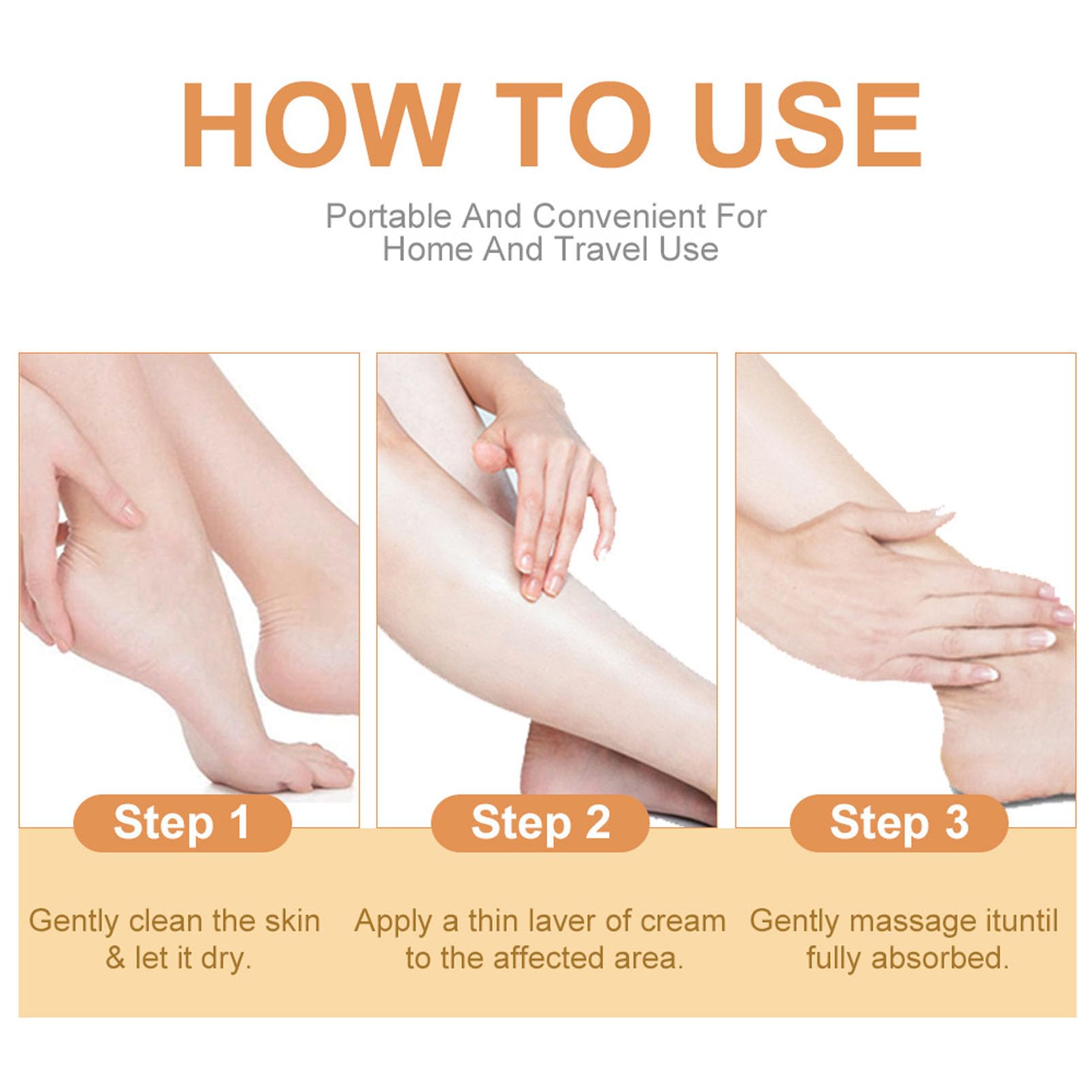 NovaCharm cracked heels relief through deep moisturization and renewal.