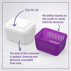 Opaque wall design keeps dentures concealed