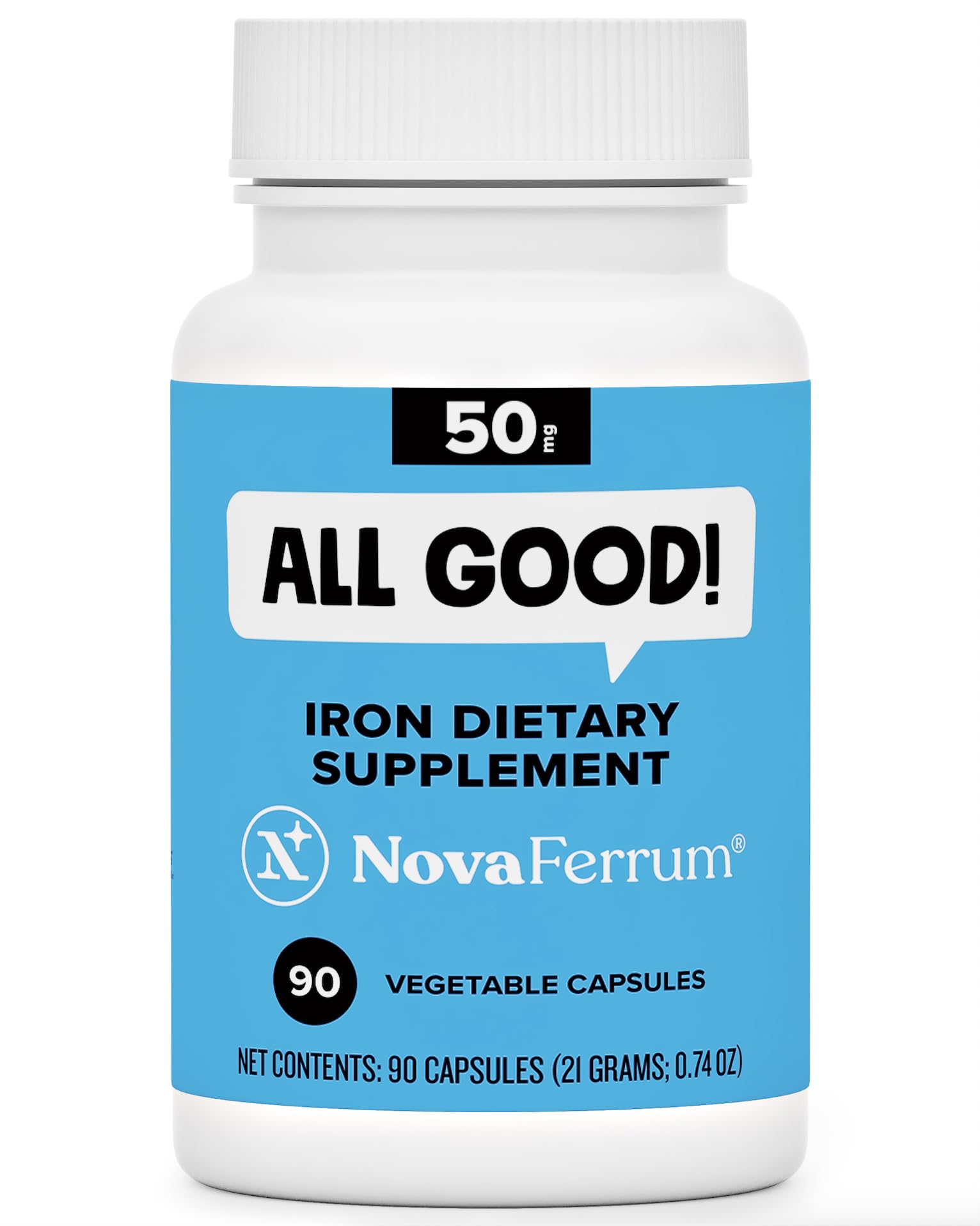 NovaFerrum All Good bottle label
