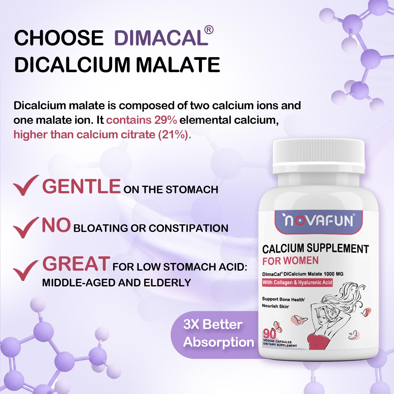 Skin health representation with hyaluronic acid and collagen