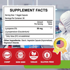 Close-up of Lycopene 50mg veggie capsules