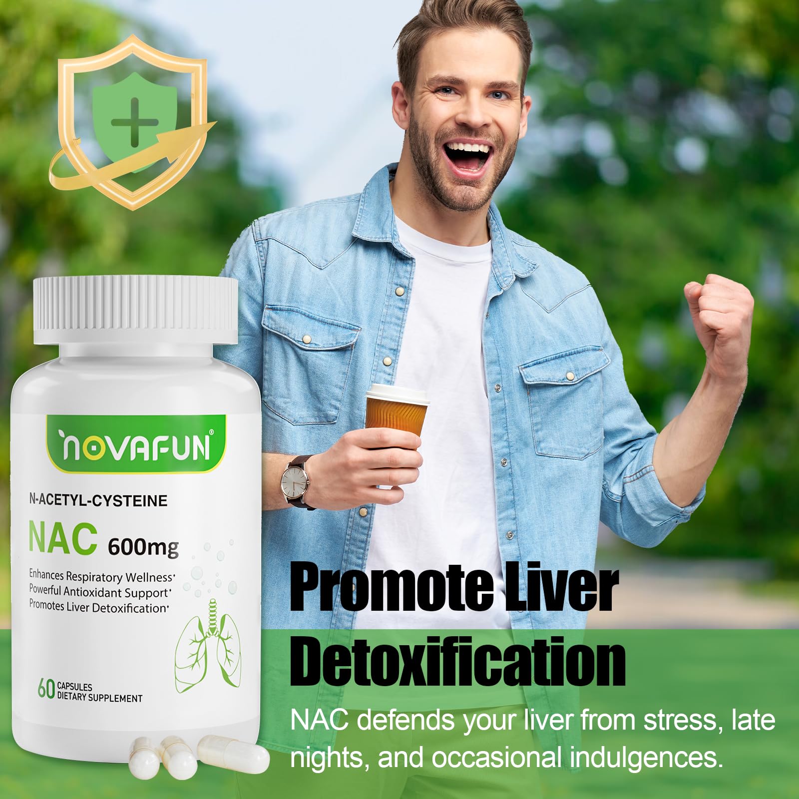 Front packaging of Novafun NAC 600mg