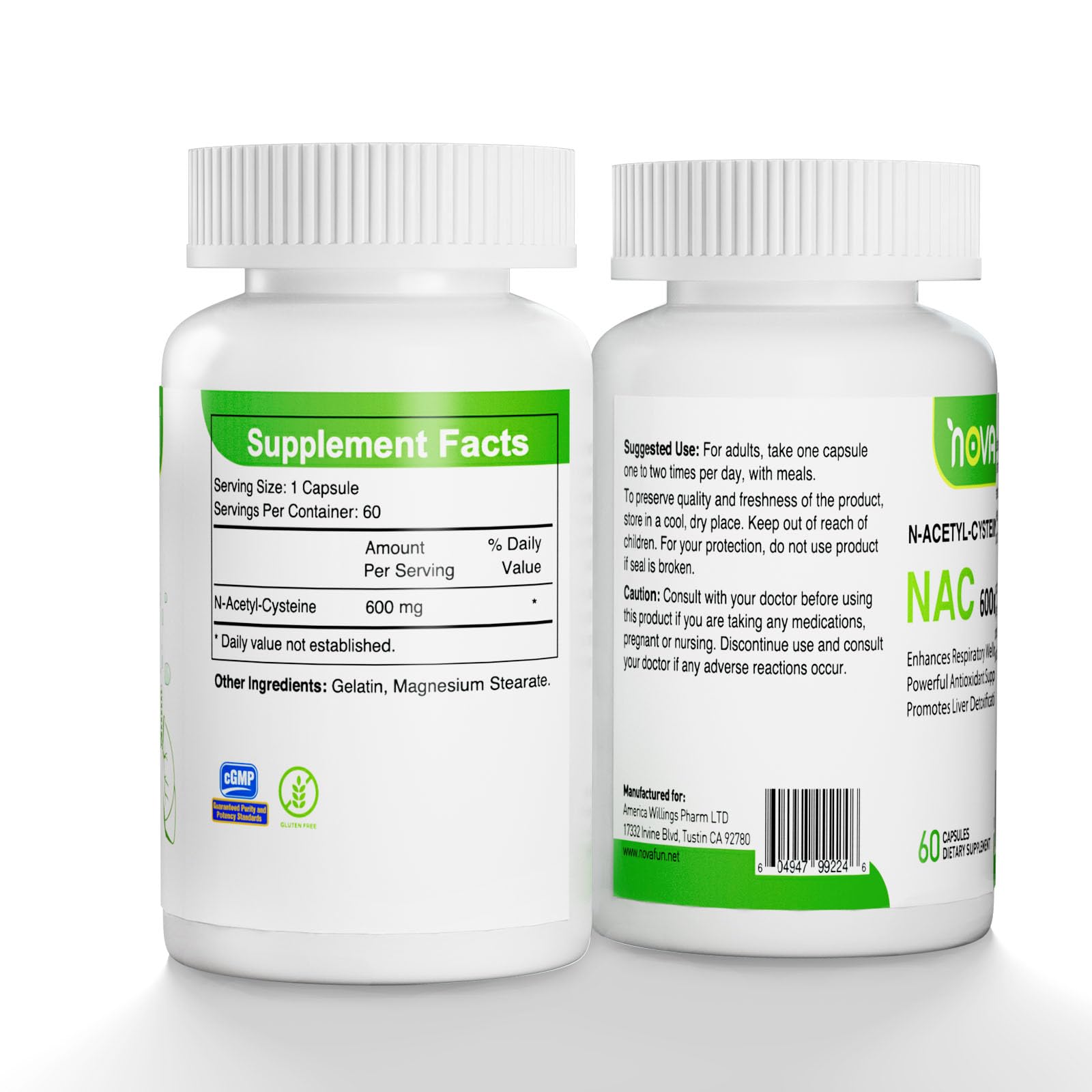 Daily usage of NAC 600mg capsules