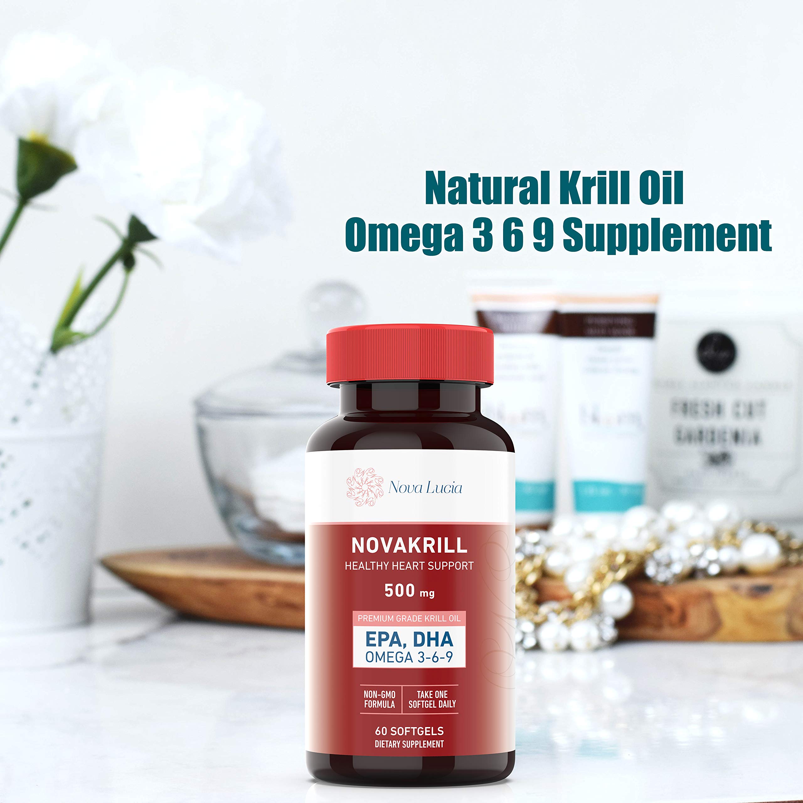 NovaKrill easy-to-swallow krill oil softgels