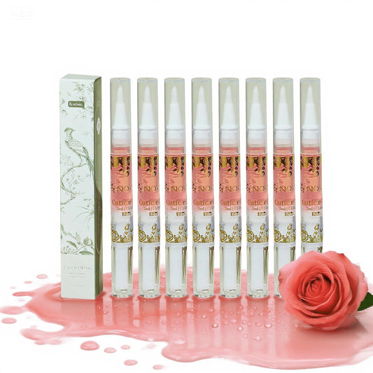 NOVAL cuticle oil pens rose cap close-up for precise hydration